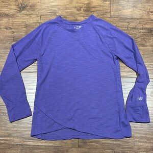 New Balance purple lightweight longsleeve running top